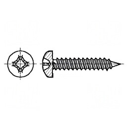 Şurub 2,9x6,5mm Cap Rotund Phillips PH1 2,2mm Înălţime | Electronic-mag.ro | Componente Electronice