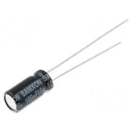 Condensator electrolitic THT 100uF 16V 5x11mm 2mm Raster | Electronic-mag.ro | Componente Electronice