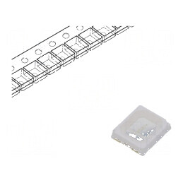 LED SMD 2835 Albastru 1500mcd 3,5x2,8mm 120° 60mA 455nm | Electronic-mag.ro | Componente Electronice