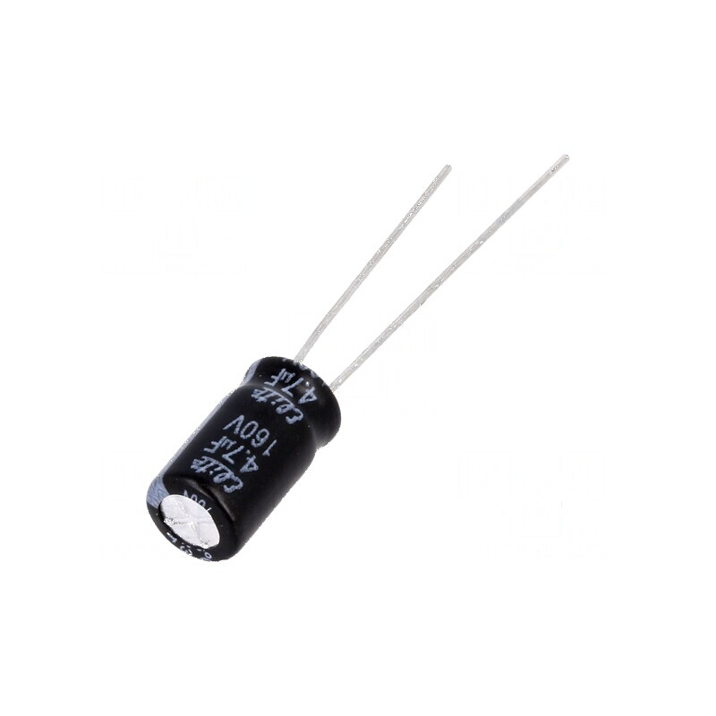 Condensator electrolitic THT 4,7uF 160VDC Ø6,3x11mm ±20% | Electronic-mag.ro | Componente Electronice Condensator electrolitic THT 4,7uF 160VDC Ø6,3x11mm ±20% | Electronic-mag.ro | Componente Electronice