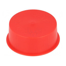 Obturator Corp roşie 49,6mm diametru, 19,4mm H, LDPE SafeCAP | Electronic-mag.ro | Componente Electronice