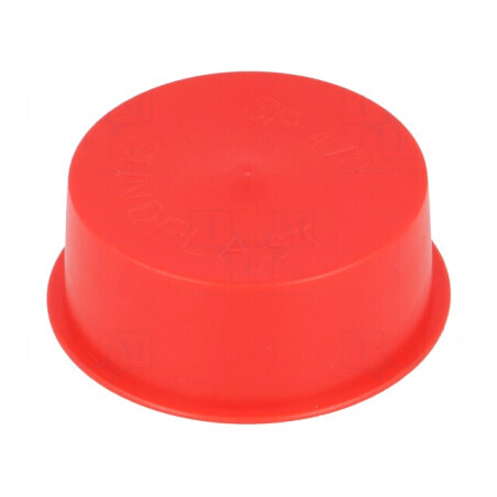 Obturator Corp roşie 49,6mm diametru, 19,4mm H, LDPE SafeCAP | Electronic-mag.ro | Componente Electronice
