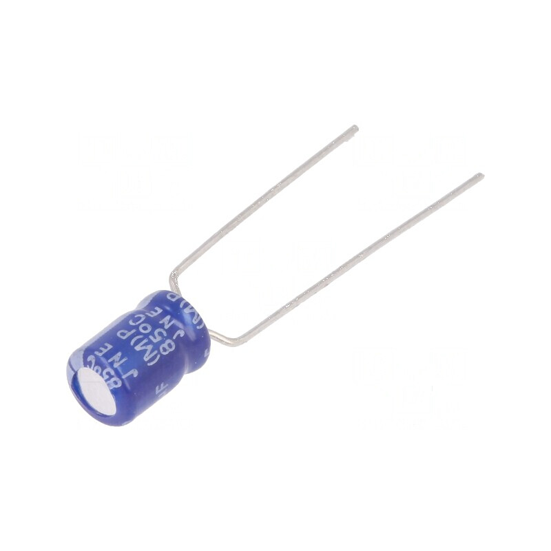 Condensator electrolitic THT 10uF 63VDC Ø5x7mm 5mm Raster | Electronic-mag.ro | Componente Electronice