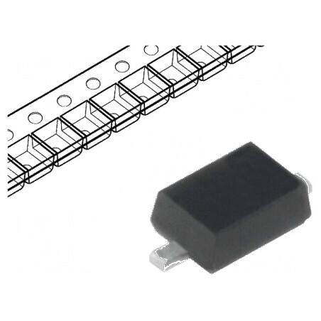 Diodă SMD 100V 0,25A 4ns SOD323F Ufmax 0,62V 400mW | Electronic-mag.ro | Componente Electronice