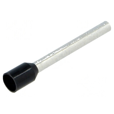 Vârf tub de capăt izolată cupru 1,5mm2 18mm cositorit negru | Electronic-mag.ro | Componente Electronice