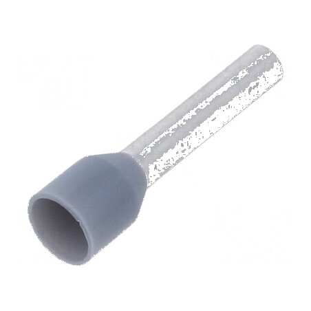 Vârf tub de capăt cupru 2,5mm² 12mm gri cositorit izolată | Electronic-mag.ro | Componente Electronice