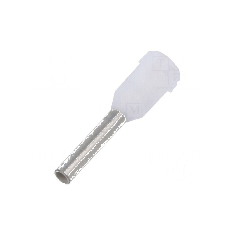 Vârf tub de capăt izolată cupru 0,75mm² 8mm cositorit albă | Electronic-mag.ro | Componente Electronice