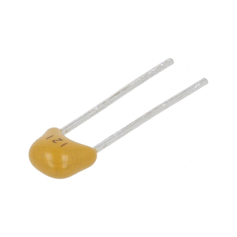 Condensator ceramic 120pF 50V C0G NP0 ±5% THT 2,54mm | Electronic-mag.ro | Componente Electronice
