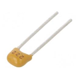 Condensator ceramic 2,2nF 50V X7R ±10% THT 2,54mm | Electronic-mag.ro | Componente Electronice
