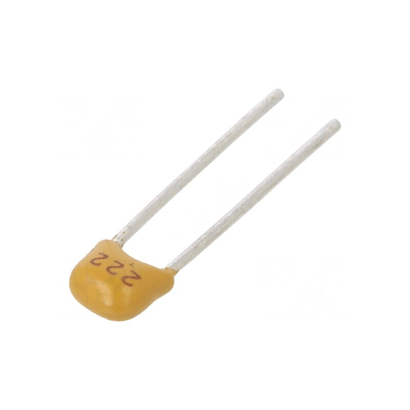 Condensator ceramic 2,2nF 50V X7R ±10% THT 2,54mm | Electronic-mag.ro | Componente Electronice
