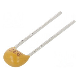 Condensator ceramic 3,3nF 50V X7R ±10% THT 2,54mm | Electronic-mag.ro | Componente Electronice