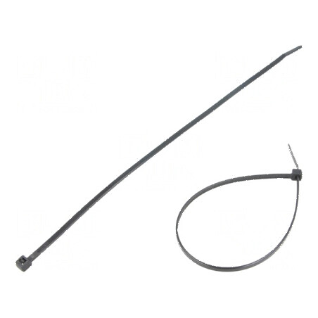 Colier de strângere poliamidă 250mm 3,6mm 177N negru | Electronic-mag.ro | Componente Electronice