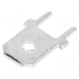 Terminal plat 6,3mm 0,8mm tată THT alamă cositorit drept | Electronic-mag.ro | Componente Electronice