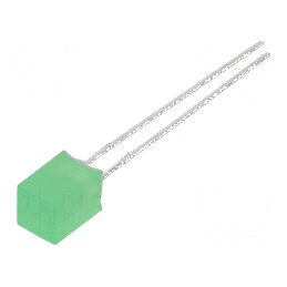 LED pătrată 5x5mm verde 10-15mcd 146° plat | Electronic-mag.ro | Componente Electronice
