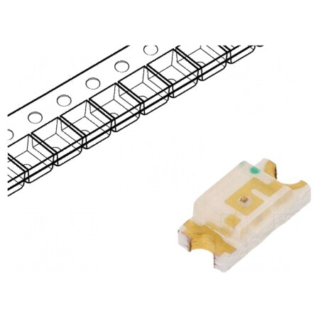 LED SMD 1206 galben 100-150mcd 3,2x1,6x1,1mm 120° 20mA 60mW | Electronic-mag.ro | Componente Electronice