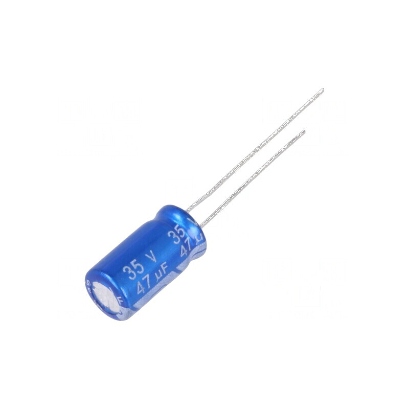 Condensator electrolitic THT 47uF 35VDC Ø6,3x11,5mm | Electronic-mag.ro | Componente Electronice