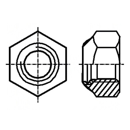 Piuliță hexagonală M6 oțel inoxidabil A2 10mm DIN 985 | Electronic-mag.ro | Componente Electronice