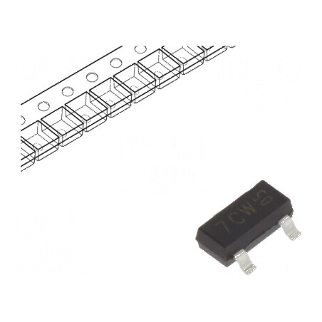 Tranzistor NPN bipolar 40V 0,6A 250mW SOT23 TO236AB | Electronic-mag.ro | Componente Electronice