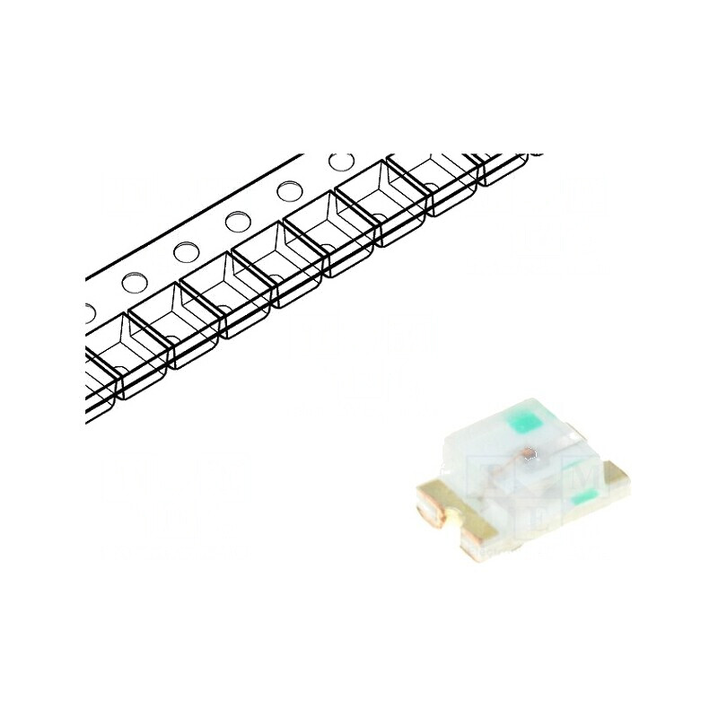 LED SMD 0805 roșie 120-150mcd 20mA 120° 2x1,25x0,8mm | Electronic-mag.ro | Componente Electronice