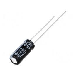 Condensator electrolitic THT 6,8uF 100V Ø5x11mm 2mm Raster | Electronic-mag.ro | Componente Electronice