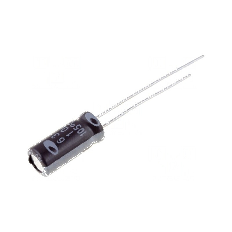 Condensator electrolitic THT 10uF 63VDC Ø5x11mm 2mm Raster | Electronic-mag.ro | Componente Electronice
