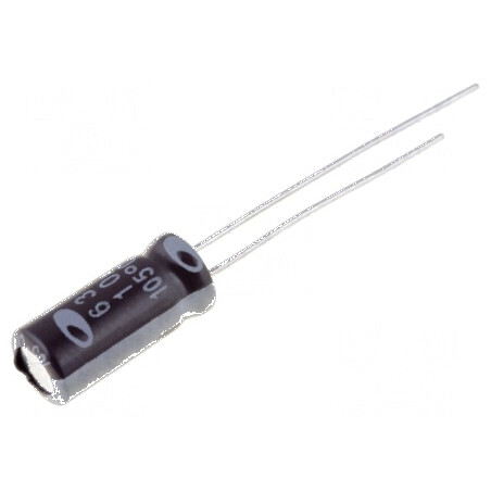 Condensator electrolitic THT 10uF 63VDC Ø5x11mm 2mm Raster | Electronic-mag.ro | Componente Electronice