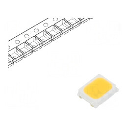 LED SMD 2835 PLCC2 Alb Cald 24-30lm 2650-2800K 80 120° 60mA | Electronic-mag.ro | Componente Electronice