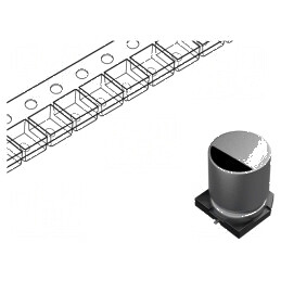 Condensator electrolitic SMD 4,7uF 50V 24mA Ø4x5,4mm ±20% | Electronic-mag.ro | Componente Electronice