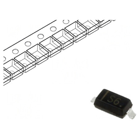 Diodă Zener 0,5W 13V SMD SOD123 - 1 bucată | Electronic-mag.ro | Componente Electronice