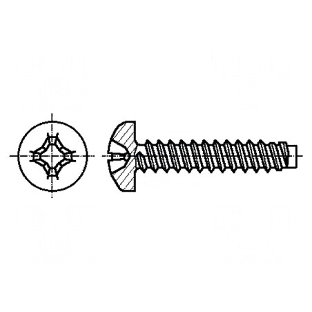 Şurub metal 3,5x19 mm Cap rotund Phillips PH2 oţel călit | Electronic-mag.ro | Componente Electronice