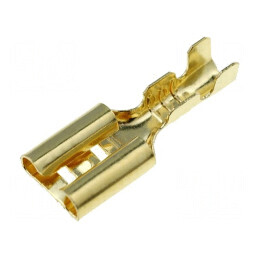 Terminal plat 4,7mm 0,5-1mm2 aurit mamă crimpate pe cablu | Electronic-mag.ro | Componente Electronice