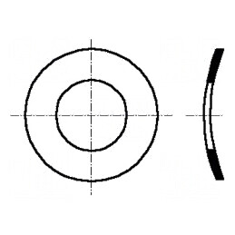 Şaibă elastică arcuită M4 D8mm h0,8mm oțel inoxidabil A2 | Electronic-mag.ro | Componente Electronice