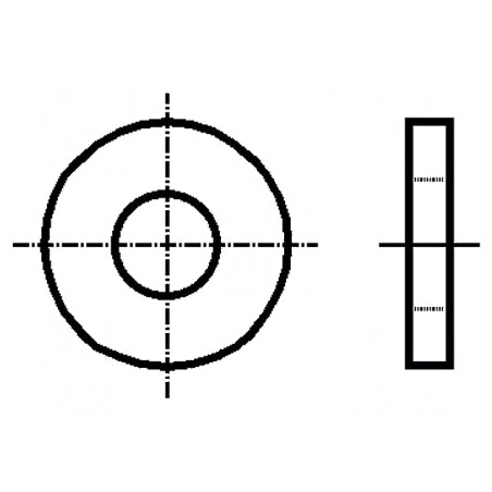 Şaibă rotundă M4 D12mm h1,6mm oţel zincat DIN 7349 | Electronic-mag.ro | Componente Electronice