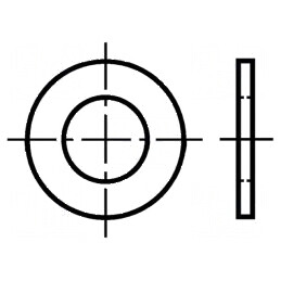 Şaibă rotundă M2,5 D5mm h0,5mm alamă nichelată | Electronic-mag.ro | Componente Electronice