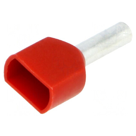 Vârf tub de capăt izolată dublă cupru 1,5mm2 8mm cositorit | Electronic-mag.ro | Componente Electronice