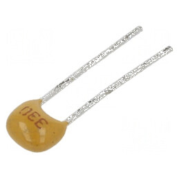 Condensator ceramic 33pF 50V C0G NP0 ±5% THT 2,54mm | Electronic-mag.ro | Componente Electronice