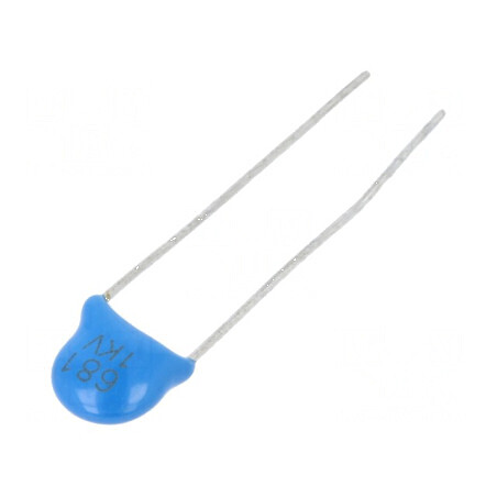 Condensator ceramic 680pF 1kV Y5P ±10% THT 5mm | Electronic-mag.ro | Componente Electronice