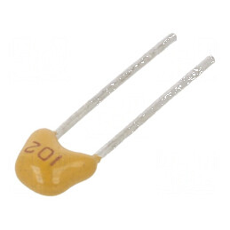 Condensator ceramic 1nF 50V X7R ±10% THT 2.54mm | Electronic-mag.ro | Componente Electronice