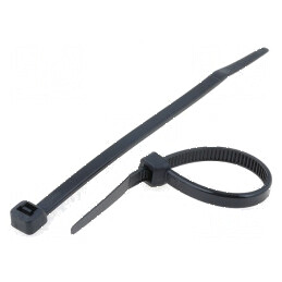 Colier de strângere negru 165mm x 2,5mm poliamidă 78,5N | Electronic-mag.ro | Componente Electronice