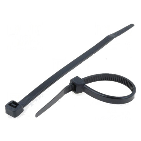Colier de strângere negru 165mm x 2,5mm poliamidă 78,5N | Electronic-mag.ro | Componente Electronice