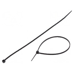Colier de strângere poliamidă 203mm negru 78,5N | Electronic-mag.ro | Componente Electronice