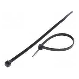 Colier de strângere poliamidă 160mm negru 215,5N | Electronic-mag.ro | Componente Electronice
