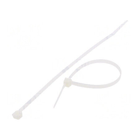 Colier de strângere poliamidă 180mm 4,8mm 222N naturală | Electronic-mag.ro | Componente Electronice