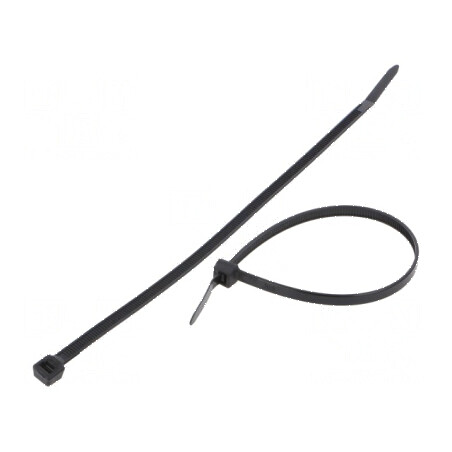 Colier de strângere poliamidă 200mm 4,8mm 222N negru | Electronic-mag.ro | Componente Electronice