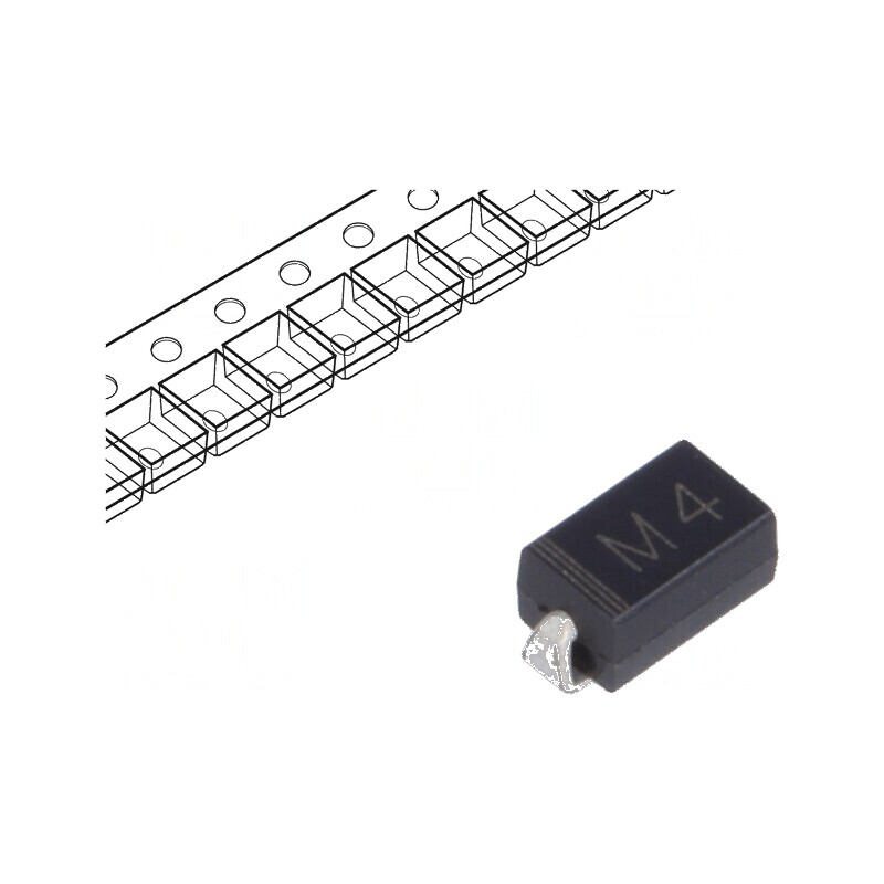 Diodă redresoare SMD 400V 1A SMA Ufmax 1,1V Ifsm 30A | Electronic-mag.ro | Componente Electronice