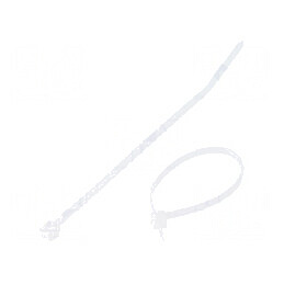 Colier de strângere poliamidă 80N 99mm x 2,5mm natural | Electronic-mag.ro | Componente Electronice