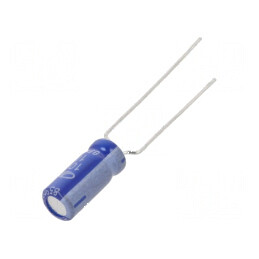 Condensator electrolitic THT 10uF 100VDC Ø5x11mm ±20% 2000h | Electronic-mag.ro | Componente Electronice