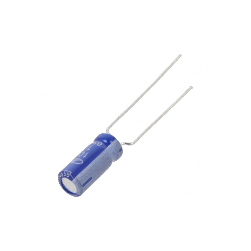 Condensator electrolitic THT 10uF 100VDC Ø5x11mm ±20% 2000h | Electronic-mag.ro | Componente Electronice Condensator electrolitic THT 10uF 100VDC Ø5x11mm ±20% 2000h | Electronic-mag.ro | Componente Electronice