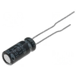 Condensator electrolitic 10uF 100VDC Ø5x11mm | Electronic-mag.ro | Componente Electronice