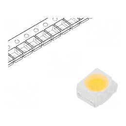LED SMD 3528 PLCC2 Alb Cald 3500-5300mcd 2750-3350K 70 120° | Electronic-mag.ro | Componente Electronice